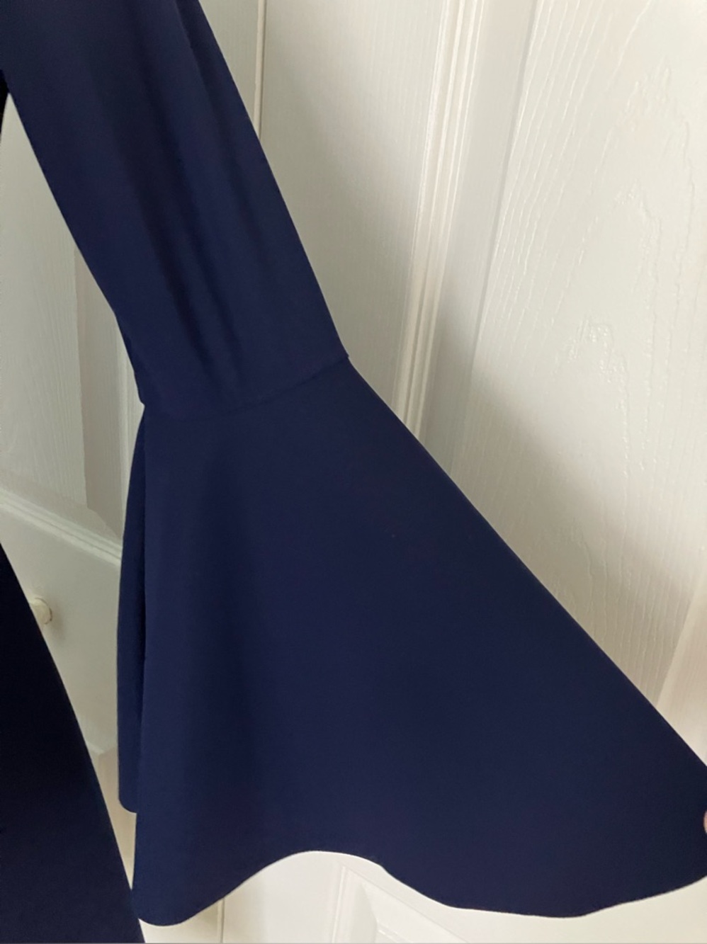 CHIARA BONI La Petite Robe Dress Navy Blue /Pink Bell Sleeve Italy 42 US 10 - Picture 4 of 8